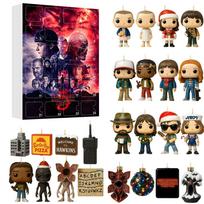 Stranger Things Christmas Advent Calendar Blind Box, 24 Days Countdown Acrylic Ornament Set, Xmas Tree Hanging Decorations Acrylic flat style pendant