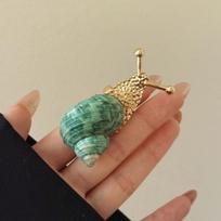 Jewelry Accessories Shell Snail Ring Natural Bohemia Finger Ring Ocean Animal Ring  Friend Style1 brown