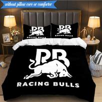 3PCS Racing Bulls Bedding Set Duvet Cover Closure Includes 1 Duvet Cover & 2 Pillowcases for All Seasons Bedroom Decor Christmas Fan gifts 135cmx200cm