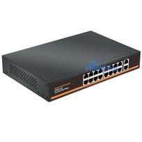 PoE switch 16x Gigabit PoE + 2x Gigabit UPLINK, 250W