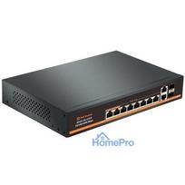 PoE switch 8x Gigabit PoE+2x Gigabit UPLINK+2x SFP, 120W