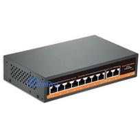 PoE switch 8x100Mbps PoE + 2x Gigabit UPLINK, 120W