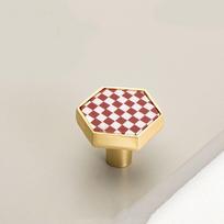 Creativity Single Hole Cabinet Knob Nordic Modern Hexagonal Door Pull Handles Colorful Zinc alloy Drawer Knobs Shoe Cabinet