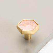 Creativity Single Hole Cabinet Knob Nordic Modern Hexagonal Door Pull Handles Colorful Zinc alloy Drawer Knobs Shoe Cabinet