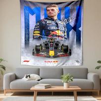 Tapestry Max Verstappen Red Bull Racing Big Blue Typography Poster Wall Hanging 180x230cm(70x90in)
