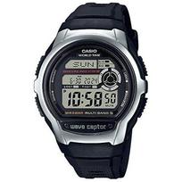 WAVE CEPTOR Digital Radio-Controlled Watch, High-Brightness LED, 5-Bar Water Resistant, Black gray