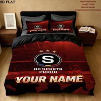 Ac Sparta Praha Logo Bedding Quilt Set Quilt Cover Pillowcase Home Decoration Birthday Gift (1 * duvet cover + 2 * pillowcase, without core) 135x200cm