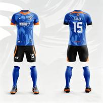 Custom Sublimation Football Jersey Sets Breathable Football Uniform Team Soccer Jersey Set Training Soccer Uniform For Men(No socks) L