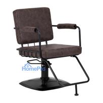 Gabbiano hairdressing chair Katania Loft Old Leather dark brown