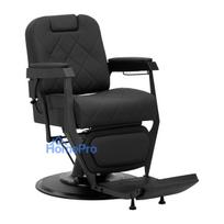 Gabbiano barber chair Bruno with black frame Black