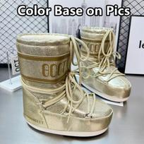 Inner velvet thickened snow boots thick-soled candy color versatile warm tall women's snow boots 40 gray