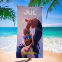 Rapper J-JuL Music Album Big Microfiber Beach Towels Quick Dry Towel Sand Beach Towels Pool Towel for Travel Swim Pool Yoga 30x30cm blue
