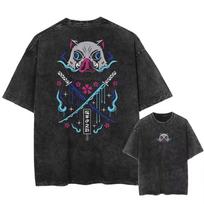 Majin Gym T Shirt Dragon Ball Z Men Bodybuilding Fitness Acid Wash Oversized Cotton Workout Lifting Anime Tee L black
