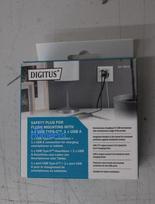 SALE OUT. DIGITUS Safety Plug for Flush Mounting with 1 x USB Type-C, 1 x USB A