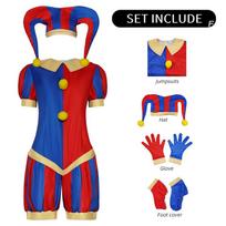 The Amazing Digital Circus Pomni Cosplay Costume Adult Carnival Uniform Anime Halloween Party Masquerade Costumes Game S&Other red