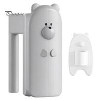 Easy Install Door Wedge Silicone Pinch Guard, Hanging Anti Slam Stopper, Cartoon Bear Design, Child No Drilling Protector Safety Finger Guard to Keep