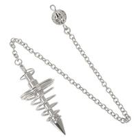 Dowsing Isis Pendulum Energy Cone Metal Pendulum Witch Spiritual Pendulos  Women Girls Style 1 Silver white