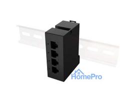 Lanberg Switch PoE Extender 1xIn 3xOut Gigabit Ethernet Din Rail BT 90W metal clips
