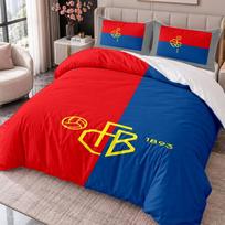 FC Basel 3Pcs Bedding Set Duvet Cover With Two Pillowcases For Bedroom Home Decoration 140cmx200cm