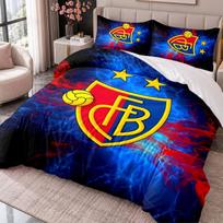 FC Basel 3Pcs Bedding Set Duvet Cover With Two Pillowcases For Bedroom Home Decoration 140cmx210cm
