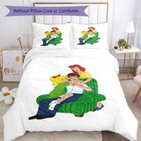 3pcs Bibi Blocksberg Bedding Set Duvet Cover Closure Includes 1 Duvet Cover & 2 Pillowcases, Soft and Comfortable for All Seasons. 135cmx200cm