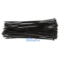 Cable ties 4.8 x 300 mm, black, 75 pcs