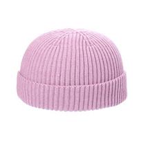 Polar Bear Bonnet  Hat Men Docker Cap Knitted Brimless Hat Women Skullcap Korean Style Beanie Hats white