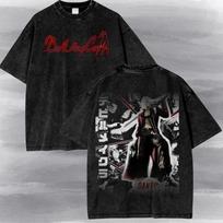 Devil May Cry Washed T-shirt New Model personality Clothes Oversized Unisex high quality Vintage Loose Trendy Cotton Couples tee XL black