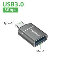 Rocoren USB Type C OTG Adapter USB C Male to USB 3.0 Female Cable Converters For Macbook Samsung S22 S20 Xiaomi 5Gbps Type-c OTG 3 Type C to USB Female2