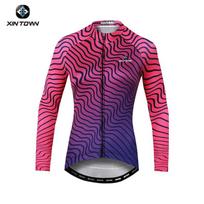 Womens Long Sleeve Cycling Jersey Moisture Wicking Bike Top Road Riding XXL