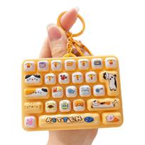 Cartoon 26 Keys Keyboard Keychain Mini Keyboard Clicker Keychain  Bag Ornaments