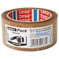 Taśma pakowa solvent 66m:48mm, przezroczysta