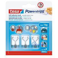 Haczyki samoprzylep.powerstrips 3 szt.druciane białe