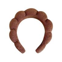 Cloud twist headband women's face wash headband plush headband wrist non-slip hair accessories set brown