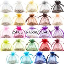 Organza maišelių rinkinys,  Tamsiai mėlyna