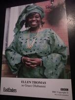 EASTENDERS UNSIGNED CAST CARD OF ELLEN THOMAS gray