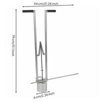 Ergonomic Soil Punch | Lever Action, Garden Hole Digger Bulb Planter, Long 6CM