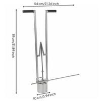 Ergonomic Soil Punch | Lever Action, Garden Hole Digger Bulb Planter, Long 10CM