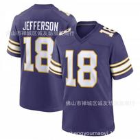 Minnesota Vikings 87 T.J. Hockenson Retro Purple Football Jersey Men L
