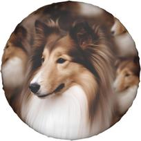 1pc Shiba Inu Dog Print Spare Tire Cover - Durable Polyester Wheel Protector For Vehicles, Weather-Resistant & Scratch-Proof, Fi 16inch