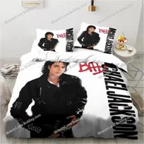 Fashion Trend Modern Michael Jackson Bedding Set Single/Twin Size Duvet Cover 3D Print Stylish Soft Home Textile Set Luxury Gift 70x133cm 2pcs
