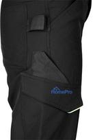 Mix&Match work trousers, 4 way stretch, black-green, size XL