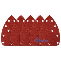 Velcro sanding sheets, iron 80 x 140 mm, P180, 5 pcs, with 11 holes for 59G336