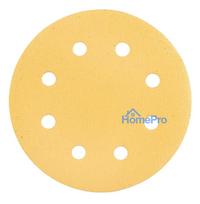 Velcro-backed sanding paper 180 mm, K120, 5 pcs, with 8 holes for sander 59G263