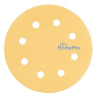Velcro-backed sanding paper 180 mm, K180, 5 pcs, with 8 holes for sanding machine 59G263