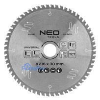 Saw blade, widia, 216 x 30 mm, 60 teeth, universal
