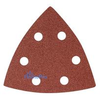 Velcro-backed delta sanding paper 93 x 93 mm P100, 5 pcs, with 6 holes
