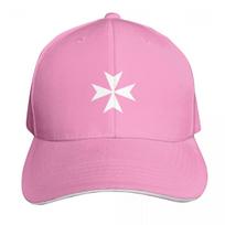 Cross Malta Maltese Amalfi Cross Maltese Cross Knights Hospitaller White On Black Baseball Cap