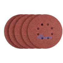 Velcro-backed sanding discs 150 mm, P40, 5 pcs, with 8 holes