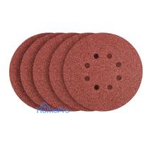Velcro sanding discs 150 mm, P60, 5 pcs, with 8 holes